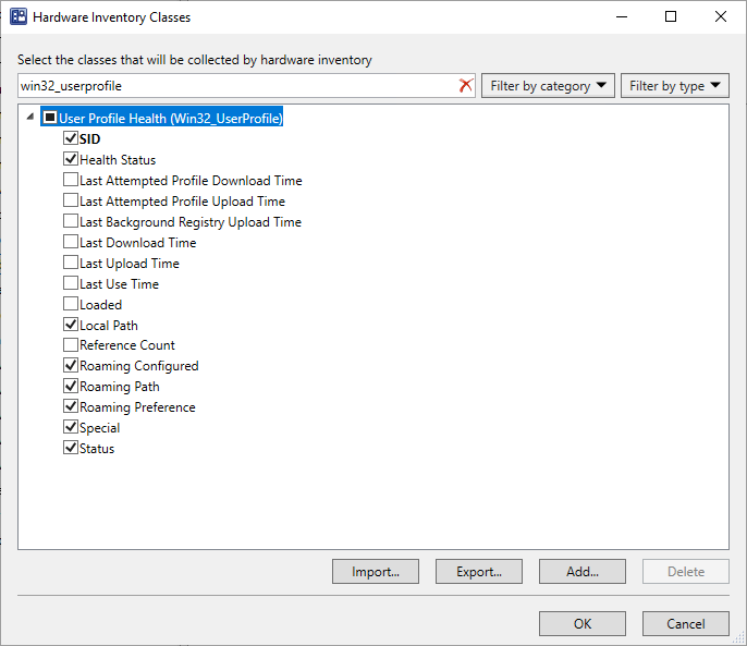 Win32_UserProfile Class in ConfigMgr Client Hardware Inventory
